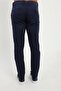 Men's Regular Fit Navy Blue Trousers - 3