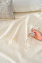 İlay Ecru Embroidered Double Duvet Cover Pique Set - 8 Piece Dowry Set - 7
