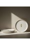 Luxury Leaf Patterned Ceramic Cake Plate Set of 6 21cm Natural Looking Serving Plate