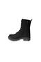 Yazkiş Women's Black Matte Leather Lace-Up Zippered 18cm Ankle Length Flat Thermo Sole Boots - 3