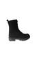 Yazkiş Women's Black Matte Leather Lace-Up Zippered 18cm Ankle Length Flat Thermo Sole Boots - 2