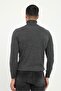 Men's Slim Fit Full Turtleneck Anthracite Knitwear - 3