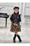 Girl's Dress Leather Jacket Hat - 4