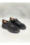 Nancy Model Genuine Leather Handmade Black Casual Shoes - 3