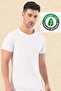 3 Pieces, 100% Organic Cotton, Wide Neckline Men's T-Shirt & Undershirt, White