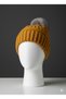Mustard Color Beret Thick Protects from Cold Domestic Production - 3