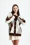 Fleece-Lined Coffee Cardigans with Baklava Pattern