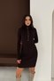 Premium Yarn Mini Size D Mock Neck Half Placket Button Knitwear Dress Aw25El0026 - 8