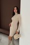 Premium Yarn Mini Size D Mock Neck Half Placket Button Knitwear Dress Aw25El0026 - 6