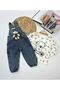 Baby Kids Jeans Denim Overalls Salopet with Teddy Bear - 3