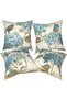 Vintage Orchid Butterfly Bird Spring 18x18 Inch Throw Pillow Covers Set of 4 - 2