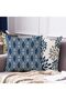 Light Blue Geometric Throw Pillow Covers 45x45 cm Set of 4 - 3