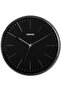 Silent Non-Ticking Round Wall Clock, Black/White