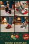 Women's Booties Christmas Socks Organic Cotton (4 Pairs) Special Production Quality Woven Christmas Gift Socks