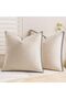 Loop Yarn Linen-Like Cushion Cover 45x45 cm, Set of 2 - Grey