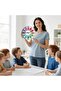 Learning Clock for Kids - 25 cm Non-Ticking Analog Wall Clock (Pink) - 7