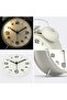 Twin Bell Alarm Clock - Non-ticking Vintage Analog with Backlight (White) - 5