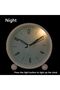 Analog Alarm Clock, 4 Inch Super Silent Non-Ticking Table Clock with Night Light (White) - 5