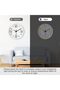 Night Light Luminous Wall Clock, 20cm Silent Non-Ticking Glow-in-the-Dark (White)