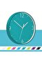 Wow Wall Clock Turquoise