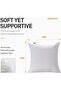 Decorative Throw Pillow Inserts, Square Euro Sham, Polyester Microfiber, 2 Count, White - 4