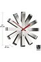 Ribbon Wall Clock, Modern Quartz Wall Clock Made of Curved Metal for Kitchen, Office and Bedro - 3