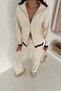 Zipper Detailed Oversized Knitwear Bottom-Top Set Aw25Au0049 - 3