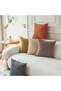 Set of 2 Coffee Linen Cushion Covers 18 x 18 (45 x 45 cm) - 5