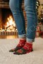 Women's Booties Christmas Socks Organic Cotton (4 Pairs) Special Production Quality Woven Christmas Gift Socks - 3
