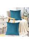 Velvet Cushion Covers 50 x 50 cm - Turquoise Set of 2 - 5
