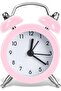 Compact Non-Ticking Mini Alarm Clock - Vintage Pink