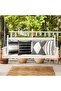 Pack of 4 Outdoor Pillow Covers 18x18 Inch Waterproof Geometric (Black) - 6
