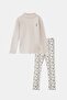 Stone Heart Printed Girl Child Ribbed Knit Lower Upper Set