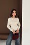 Basic Half Placket Buttoned Crew Neck Knitwear Sweater Aw25Kz0118 - 3