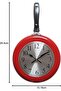 10-inch Metal Frying Pan Kitchen Wall Clock (Red) - 2