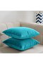Velvet Cushion Covers 50 x 50 cm - Turquoise Set of 2 - 2