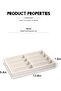 Beige Velvet Sunglasses Organizer Tray, 8 Grids, Stackable (2 Pack) - 4