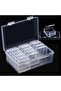Small Bead Organizers, 14 pcs Clear Plastic Storage Containers (2.17 x 2.17 x 0.79 in)