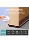 Door Draft Stopper, 100 cm Cuttable Under Door Draft Blocker (Brown) - 3