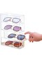 Sunglasses Case Storage Box with 4 Clear Divided Drawers
