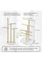 Jewelry Holder Organizer, 3-Tier Necklace & Earring Display with White Tray - Gold - 4