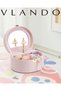 Musical Jewelry Box for Girls with Ballerina, Small Music Box - Light Pink - 7