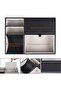 Men's Valet Tray, 5-Compartment Faux Leather Jewelry Organizer (Black) - 2