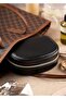 Travel Jewelry Box, Small Portable Seashell-Shaped Jewelry Case - Black - 6
