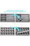 4 Pcs Stackable Velvet Jewelry Tray Organizer Drawer Inserts (Grey) - 4