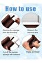 Foam Door Draft Stopper - Twin Guard Under Door Seal Protector, Brown, 33.8 x 4.3 in - 6