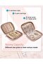 Jewelry Travel Organizer Case - Transparent Storage Book with Zipper Pouch (Pink) - 2