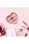 DesignSter Heart Shape Velvet Double Ring Box (Pink) - 4
