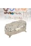 Vintage Jewelry Box Organizer Metal Trinket Decorative Box for Rings Earrings Necklace - 7