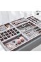 Stackable Velvet Jewelry Drawer Organizer Trays Set of 4 - 8